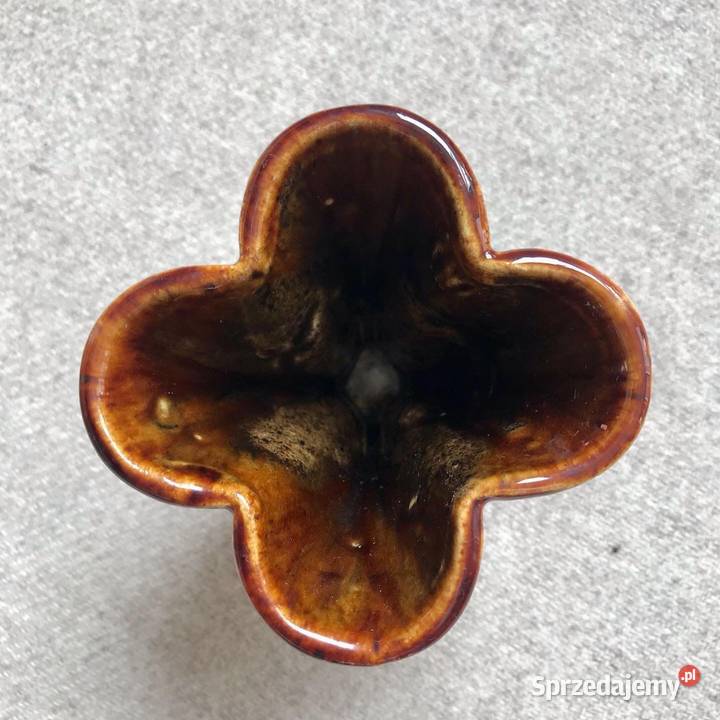 Kolorowy wazonik vintage PRL Milenium Warszawa