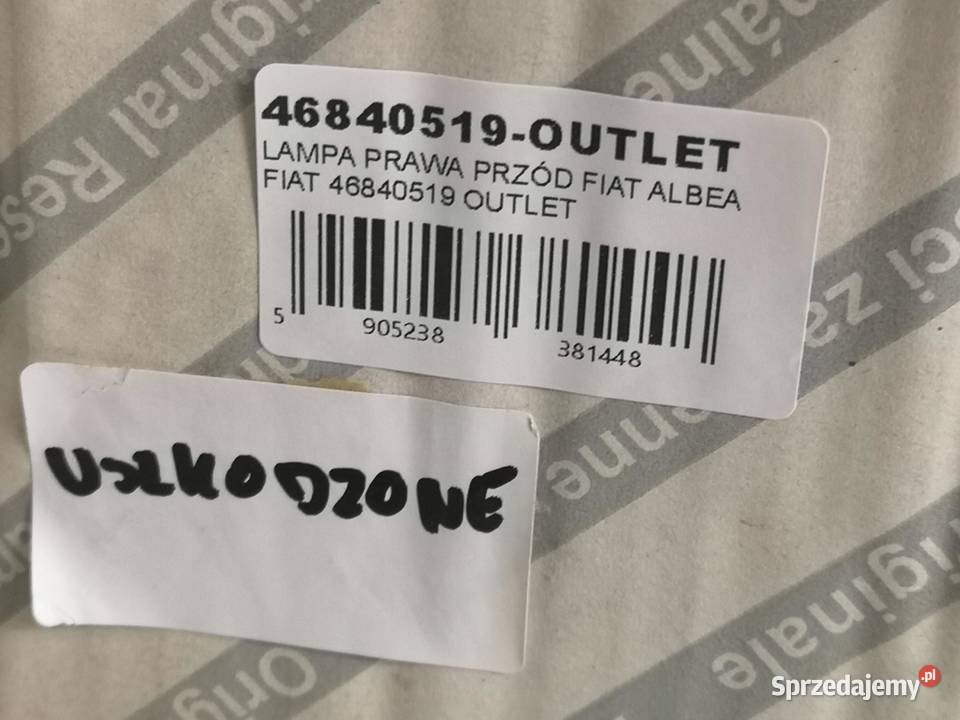 LAMPA PRAWY PRZÓD FIAT ALBEA 201 46840519