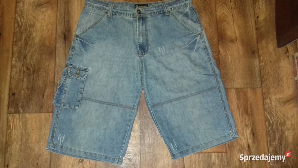 Spodenki krótkie Jeans niebieskie ob w pasie 100