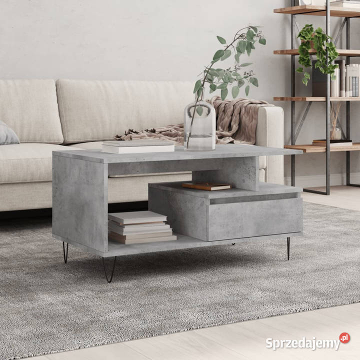 Stolik kawowy szarość betonu 90x49x45 WM831024 Warszawa