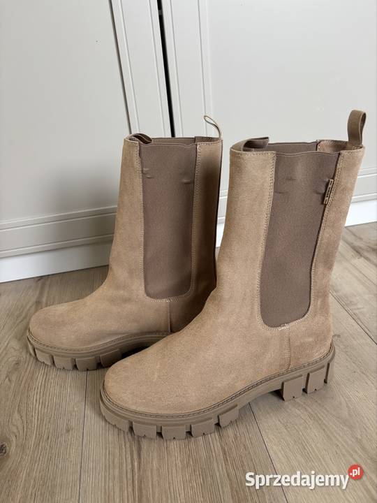 Beżowe botki Wojas Milówka