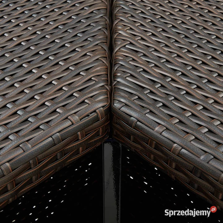 Narożny stolik barowy brązowy 100x50x105 rattan Warszawa