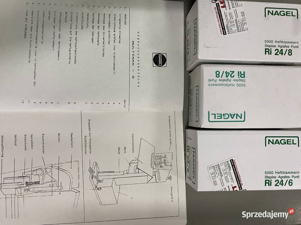 Zszywarka do papieru Nagel Multinak S Produkcja Ząbkowice Śląskie