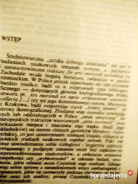 Ars Moriendi w literaturze Włodarski książki Warszawa sprzedam