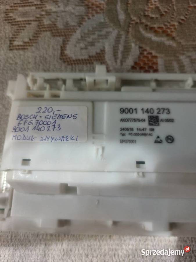 BOSCH SIEMENS EPG70001 9001140273 MODUŁ ZMYWARKI Części i Akcesoria Nowy Sącz