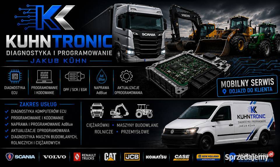 DIAGNOSTYKA ECU • WYŁĄCZENIE DPF / SCR Ciężarowe • Agro • Budowlane