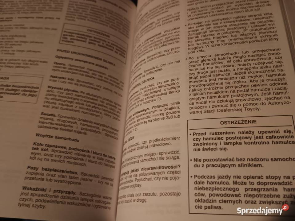 Instrukcja obsługi Toyota Corolla IX polsku pomorskie Sztum