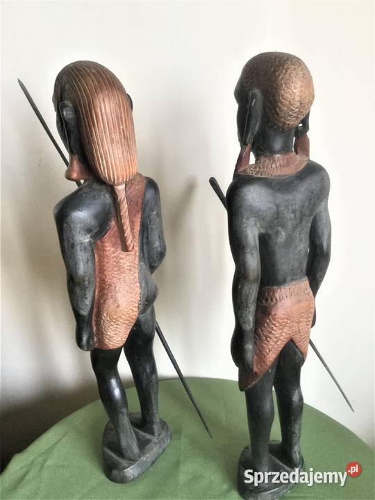 Murzyńska para rzeźby drewno heban Namibia Warszawa