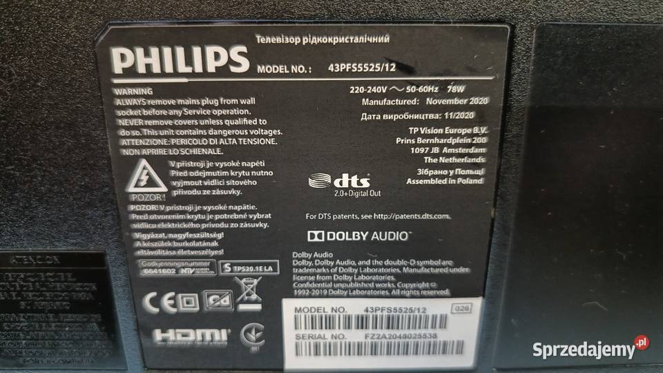 Telewizor LED PHILIPS 43 Katowice