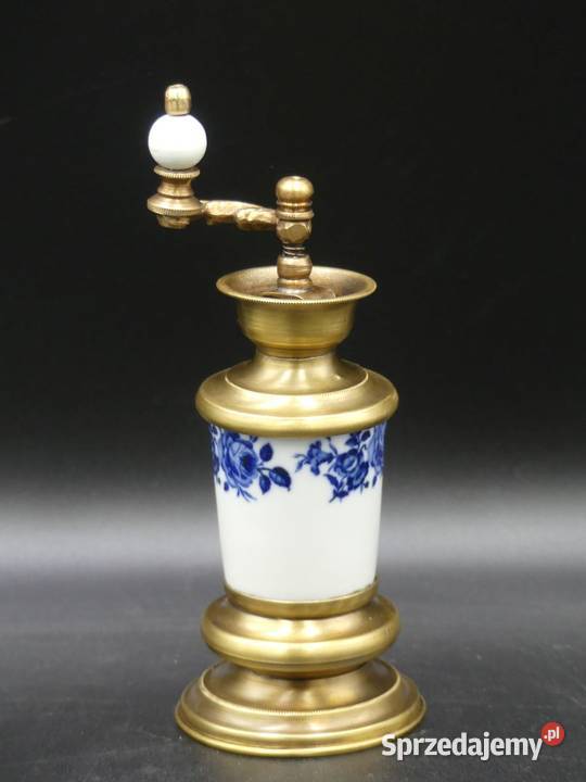Piękny młynek do pieprzu z różami porcelana