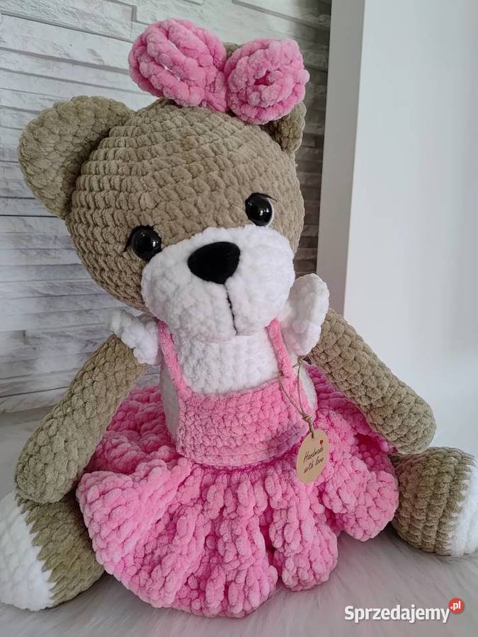 Miś ręcznie robiony handmade DOSTĘPNY RĘKI Rękodzieło Myszków sprzedam