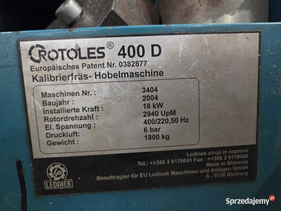 Ledinek Rotoles 400 D Produkcja Nowy Sącz sprzedam