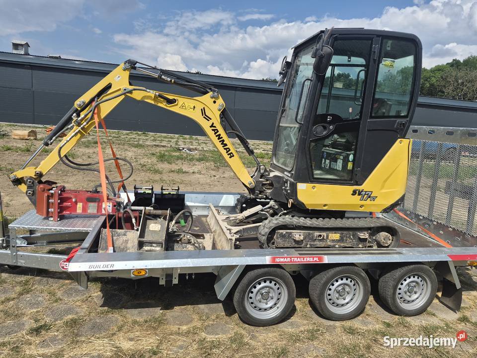 Wynajem minikoparka Yanmar SV17VT wyposażonej w Myślibórz sprzedam