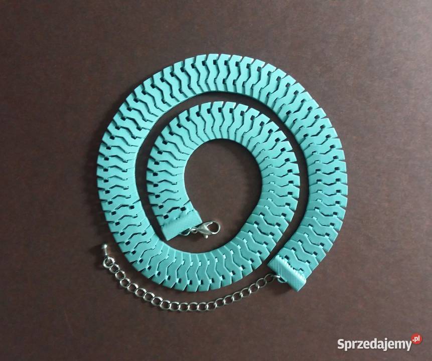 Ciekawy Rzadki Jasnozielony Turkusowy Naszyjnik sprzedam