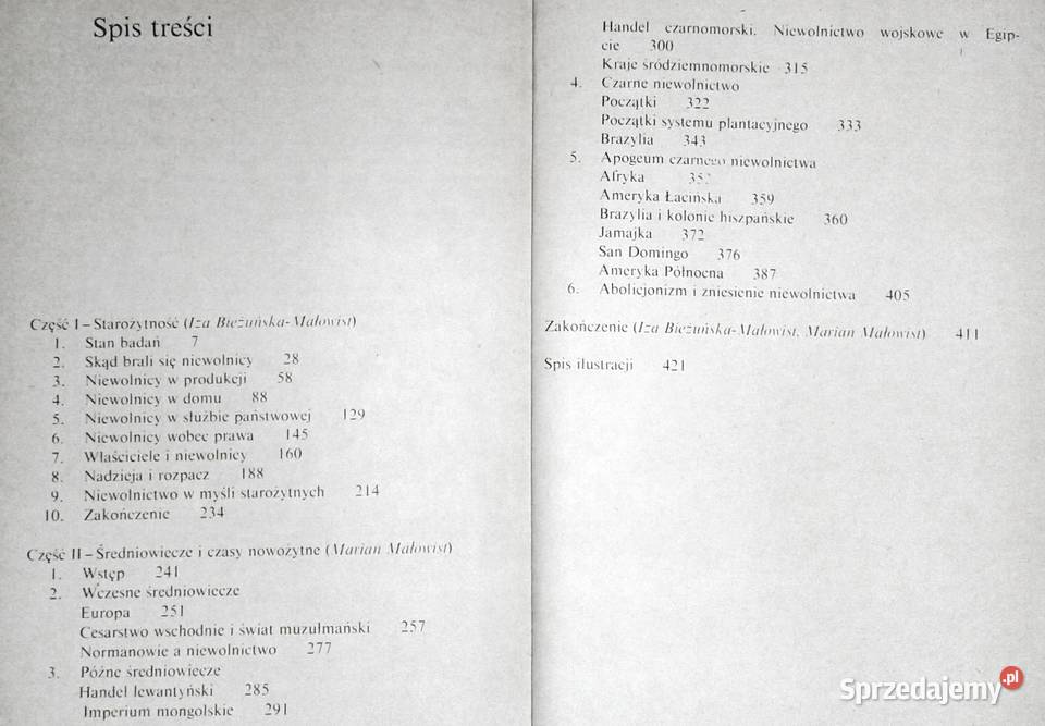 Niewolnictwo Iza BieżuńskaMałowist Marian Książki i Podręczniki Chełm