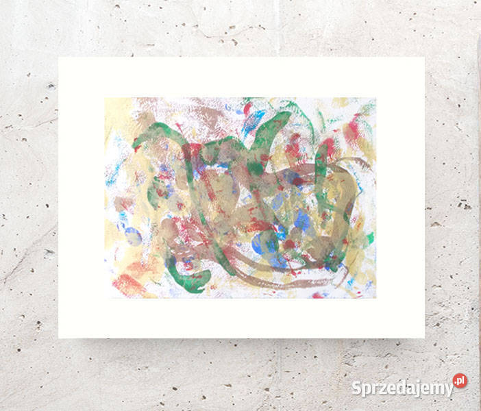 abstrakcja rysunek 30x40 boho grafika na ścianę wielokolorowy Gdynia