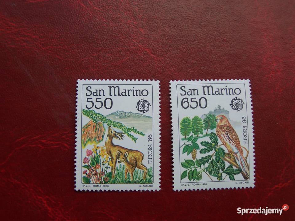 San Marino 1986 MNH Mi 133940 Fauna Ptaki Tychy