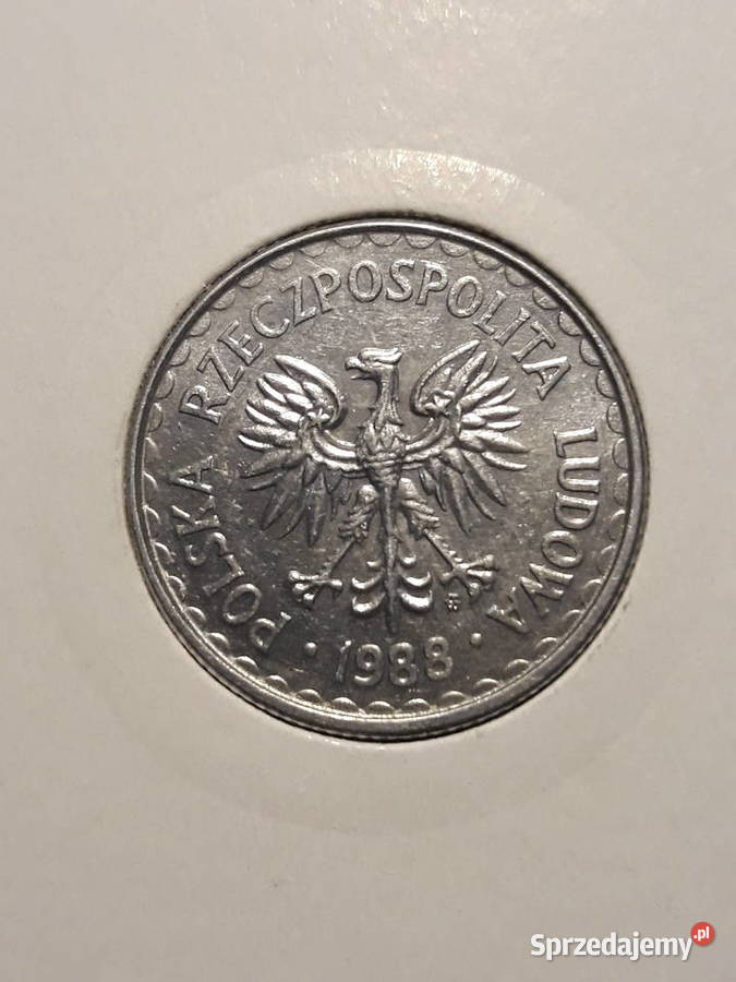 1 złoty 1988 r około mennicze Konin