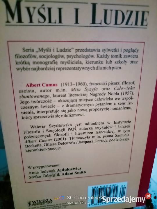 Camus Szydłowska książki biografia księgarnia Warszawa
