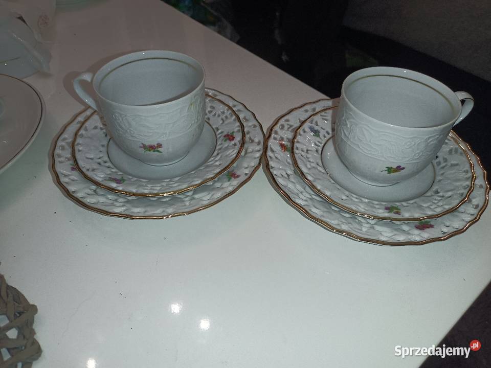 Stare porcelanowe komplety filiżanek z Kępno