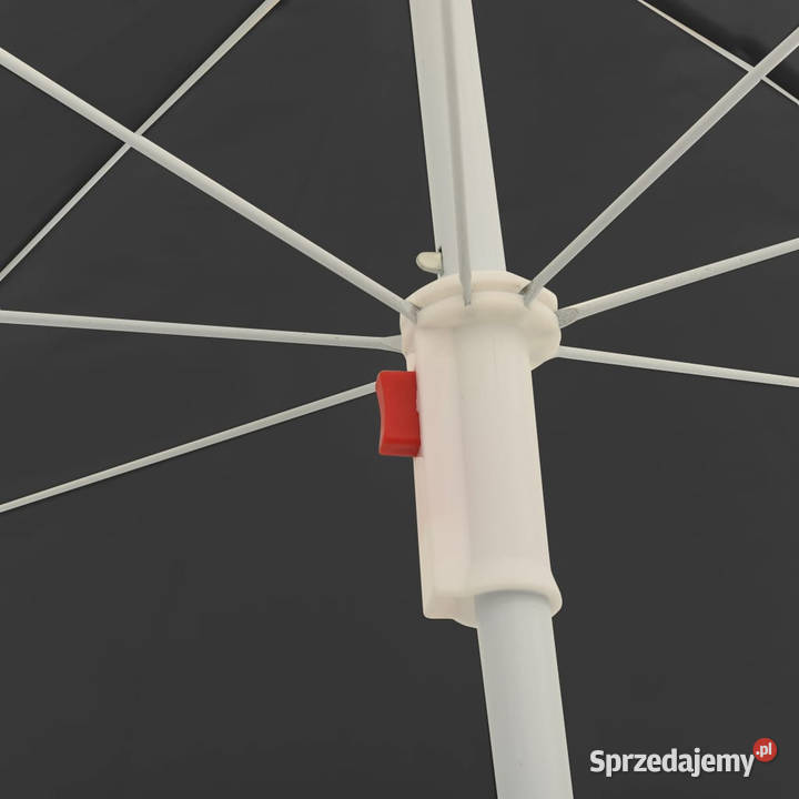 Parasol ogrodowy na stalowym słupku antracytowy Warszawa