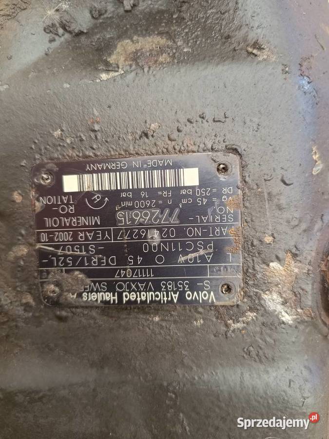 Pompa hydrauliczna Volvo A25 wozidło Staszów