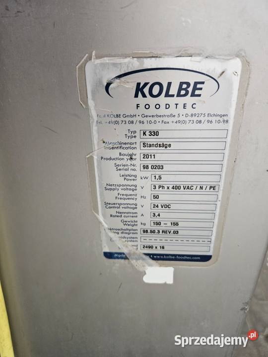 Piła taśmowa do mięsa i kości Kolbe K 330 Krotoszyn sprzedam