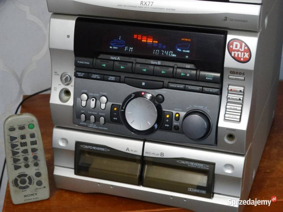 Wieża Sony HCDRX77 pilot mocna WYSYŁKA Jasło sprzedam