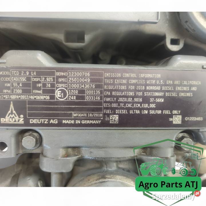Silnik Deutz TCD 29 L4 Ciechanowiec