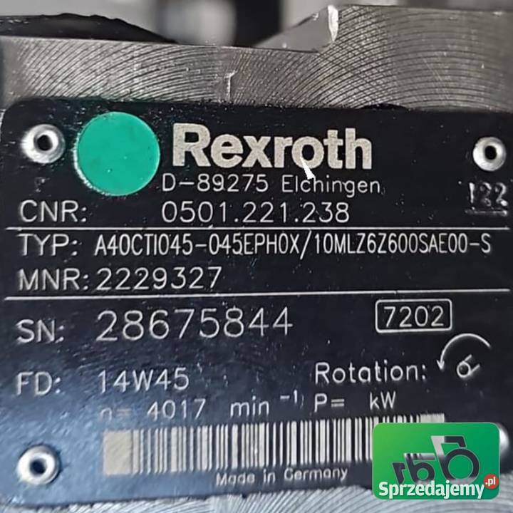 Hydrostat Pompa jazdy REXROTH A40CTI045 wielkopolskie Wilkowo