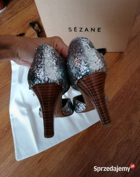śliczne srebrne czółenka 37 Sezane Lublin