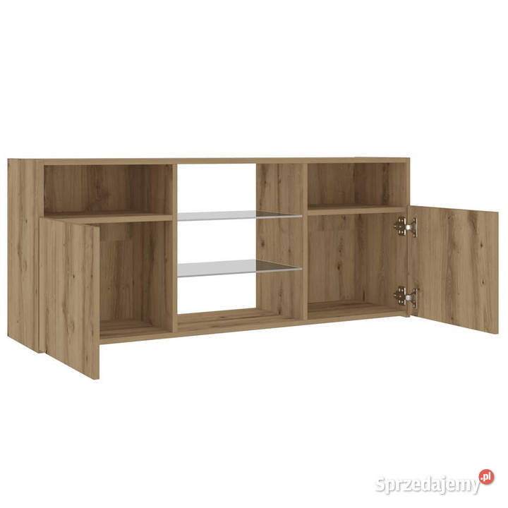 Szafka pod TV z oświetleniem LED dąb artisan Warszawa