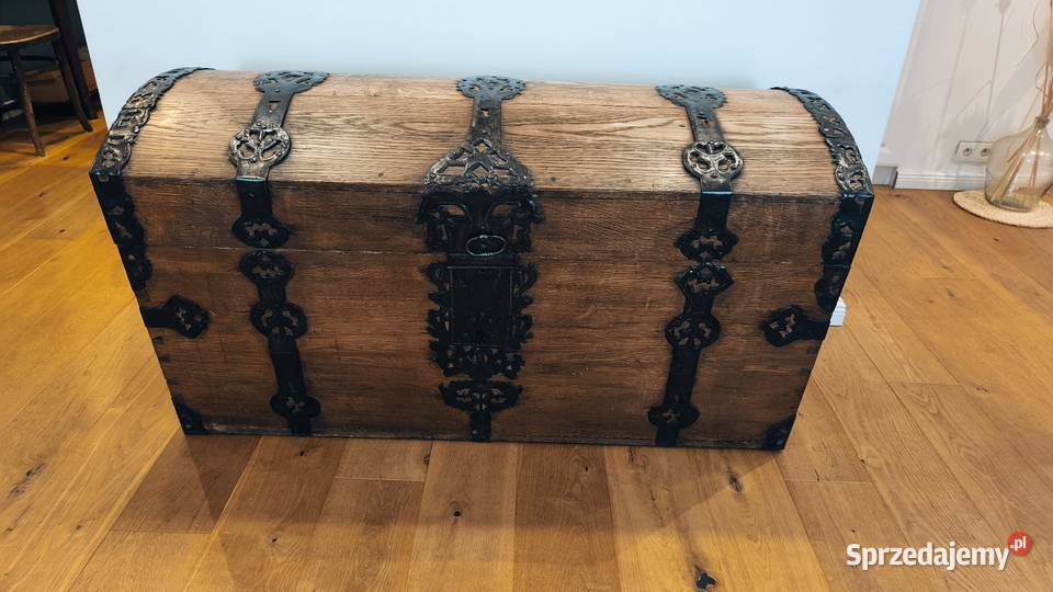 Stara oryginalna skrzynia XVIII wieczna Łódź