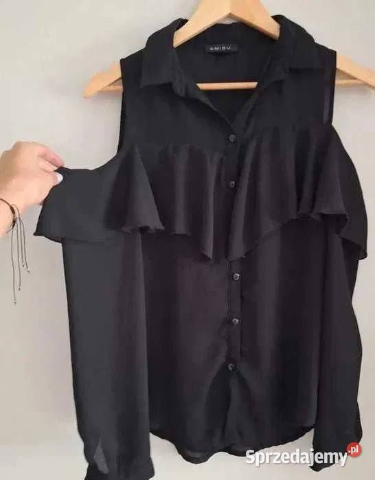 Czarny zestaw 2x sukienka i koszula z odkrytymi