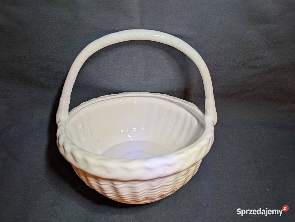 Porcelanowy Koszyk Pleciony Vintage lata 80 Stan Piła sprzedam