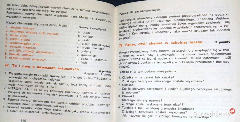 Wyprawa Kapitana Łamigłowy w krainę chemii M J Chełm