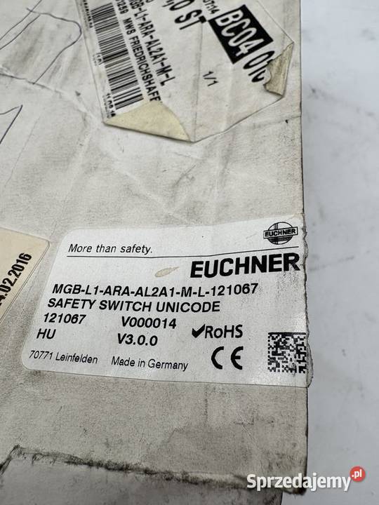 Euchner MGBL1ARAAL2A1ML 121067 Safety switch Pozostałe mazowieckie Warszawa