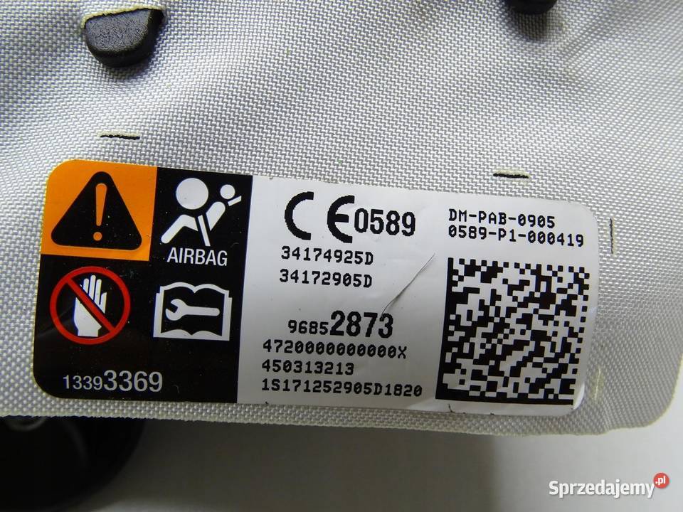PODUSZKA AIRBAG POWIETRZNA PASAŻERA OPEL CORSA E Poduszki powietrzne