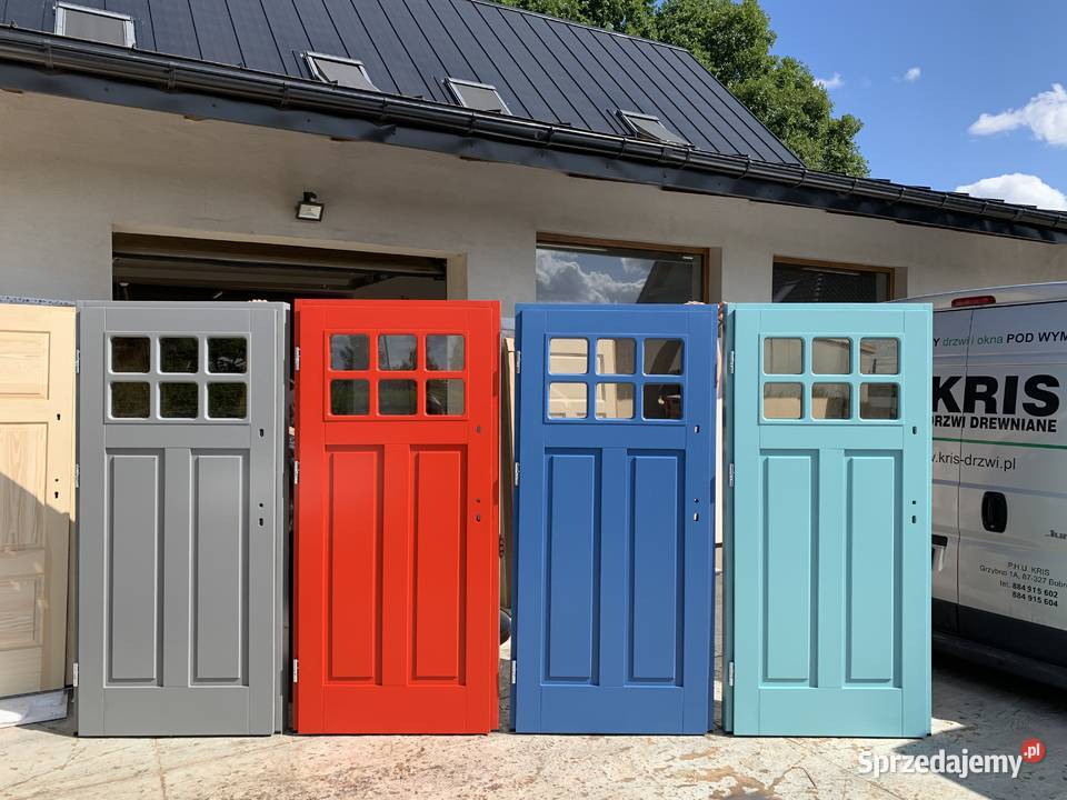 DRZWI ZEWNĘTRZNE ANGIELSKIE 75cmZIELONE RAL 6001 kujawsko-pomorskie Bobrowo