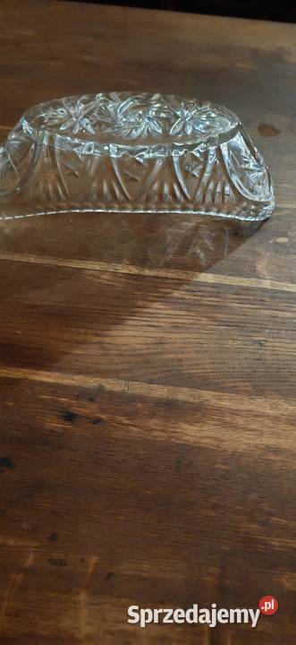 Kryształowa podłużna misa w kształcie łodeczki Wrocław