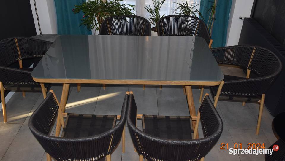 zestaw ogrodowy 61 technoratan obiadowy stół sprzedam
