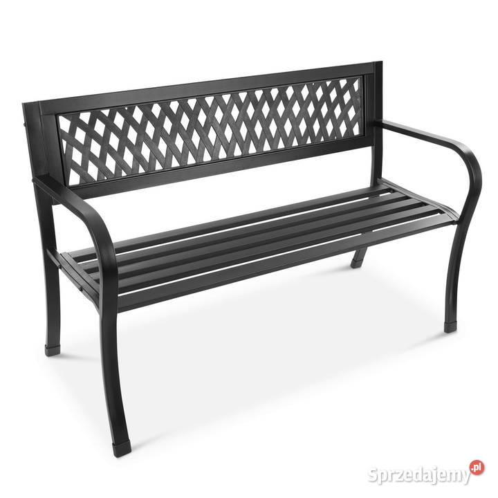 Ażurowa ławka ogrodowa z oparciem parkowa Poznań
