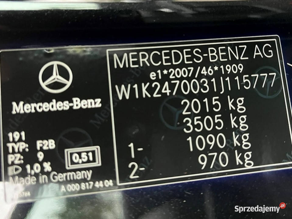Mercedes B 180 Automat Kamery Nawigacja kamera cofania Mercedes-Benz Lipówki