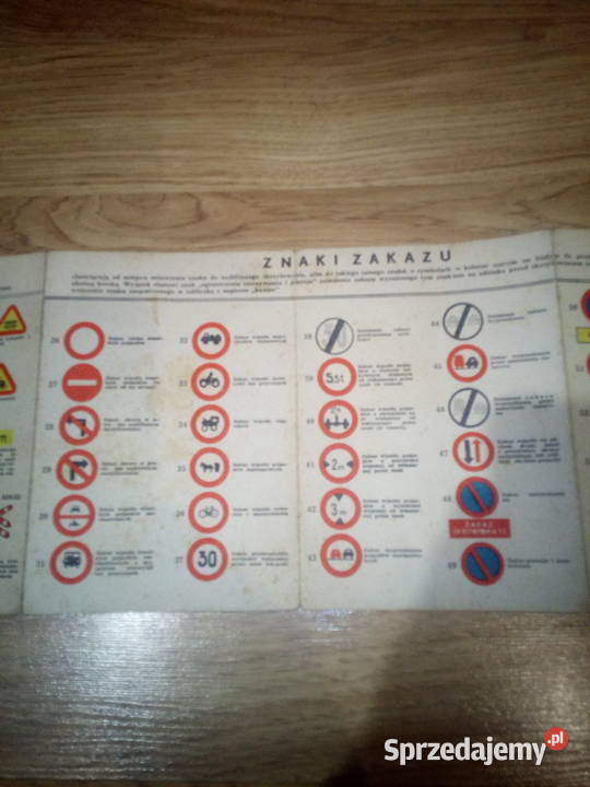 Stara broszura że znakami drogowymi P Z M Pozostałe Dobieszowice