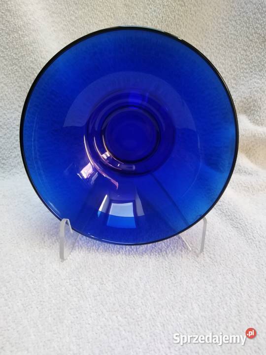 Kobaltowy pucharek do deserów Kieliszki i pucharki Wyposażenie wnętrz