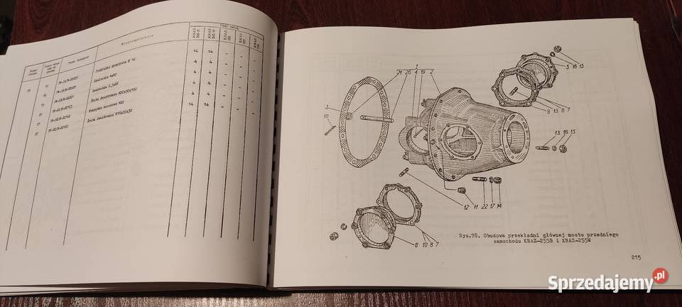 Kraz 255B 255 W 256257258 katalog części Stalowa Wola