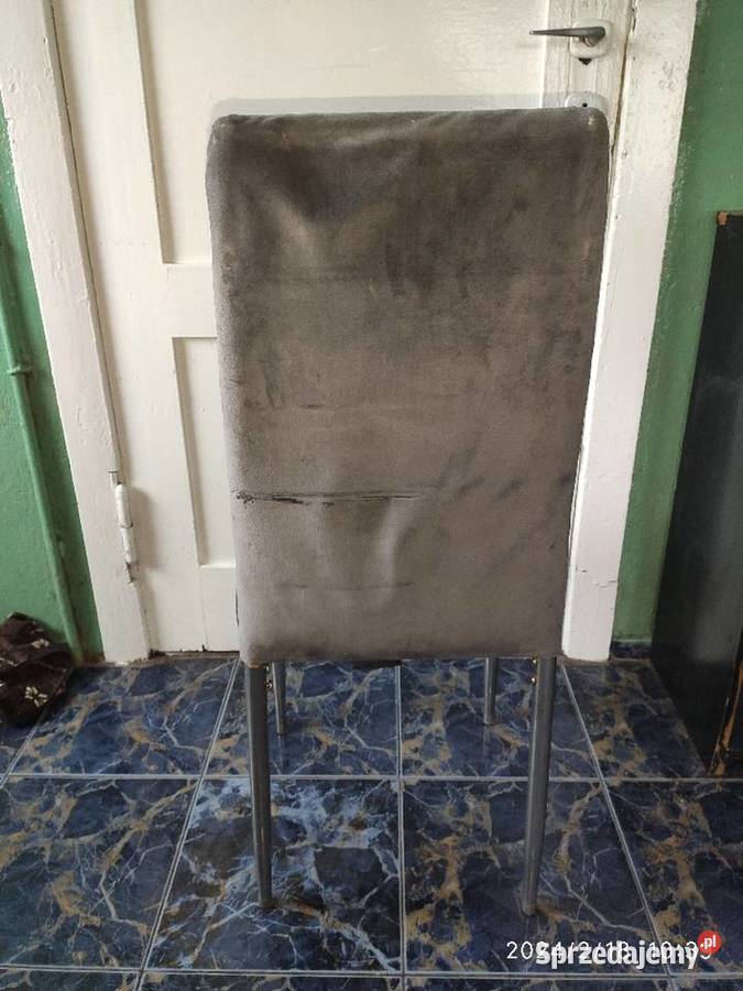 Krzesło metalowe materiałowe