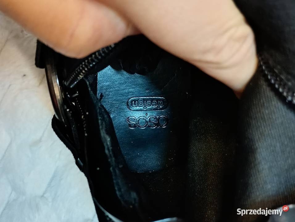 42 ASOS Design Czarne kozaki kowbojki z