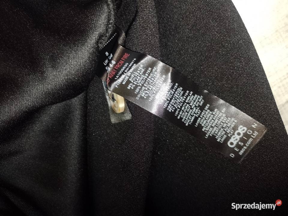 3638 ASOS Design Czarna ołówkowa kamizelka z Kraków