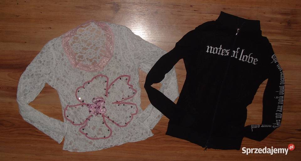 2x Siateczkowe Bluzeczki Zamek Cekiny r 3436 wielkopolskie Rawicz